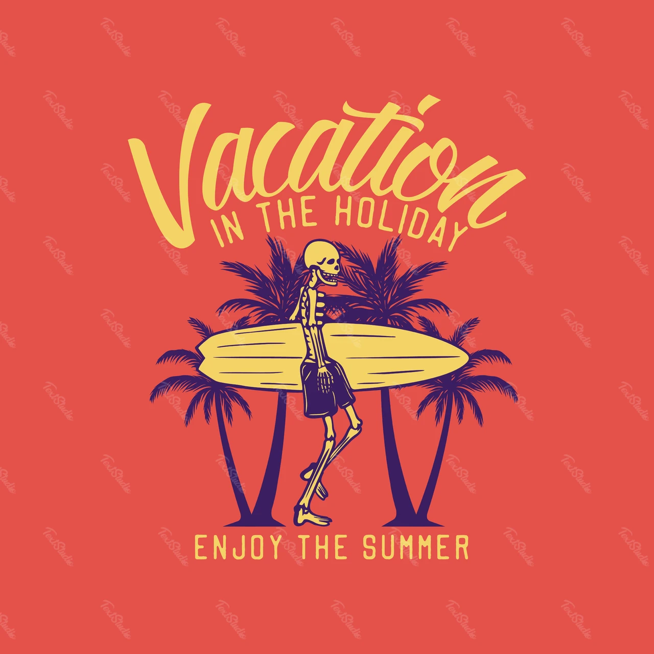 Retro Summer Vibes T-Shirt Design