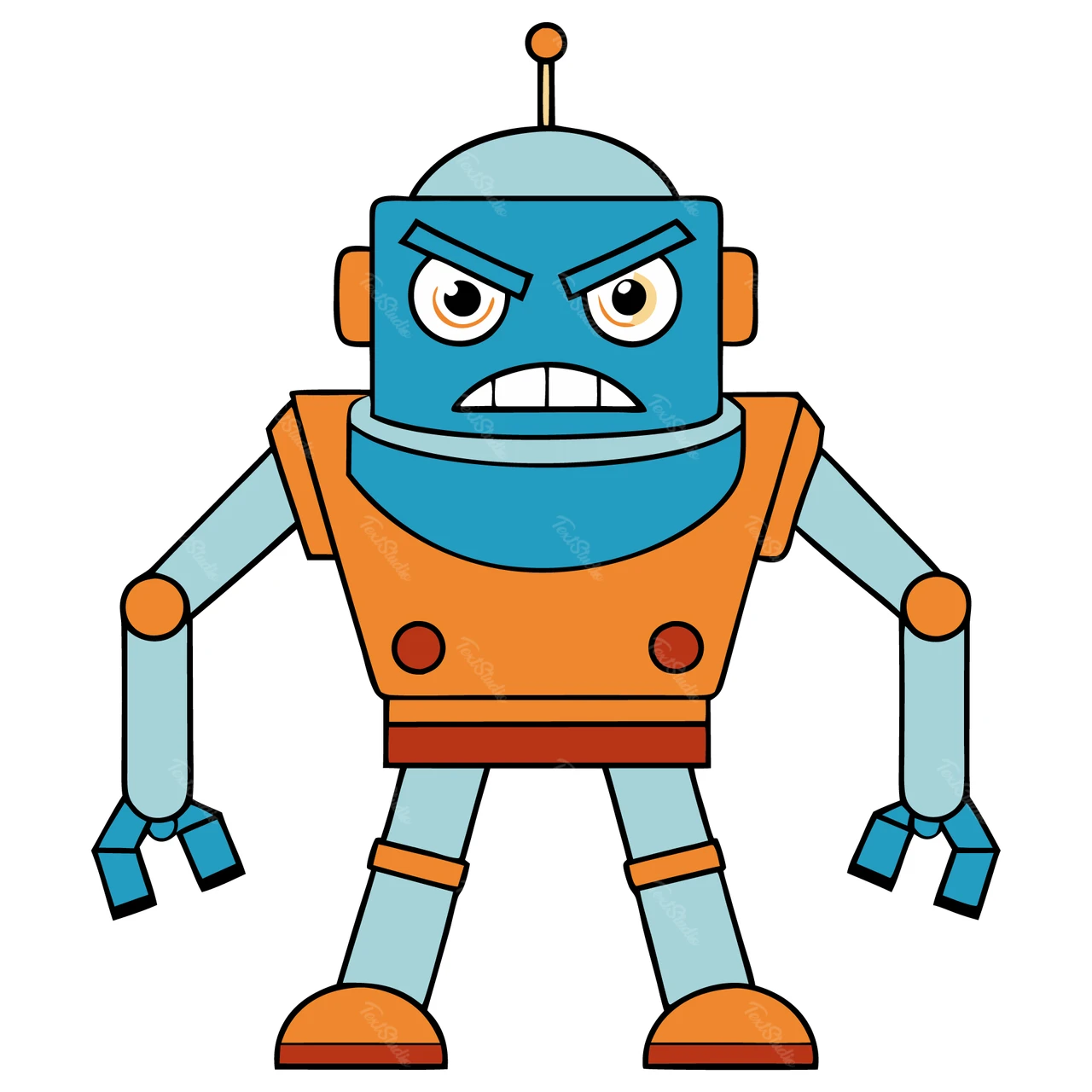 Cartoon Robot Character Illustration