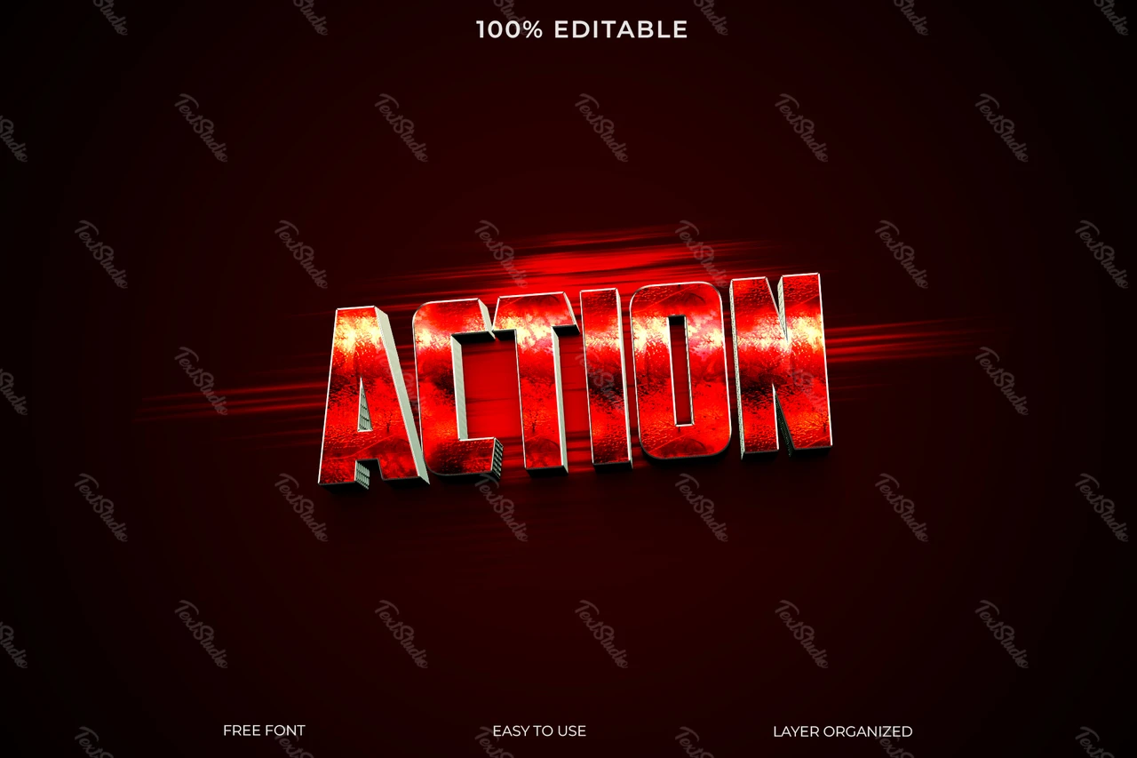 Action Movie Text Style Effect