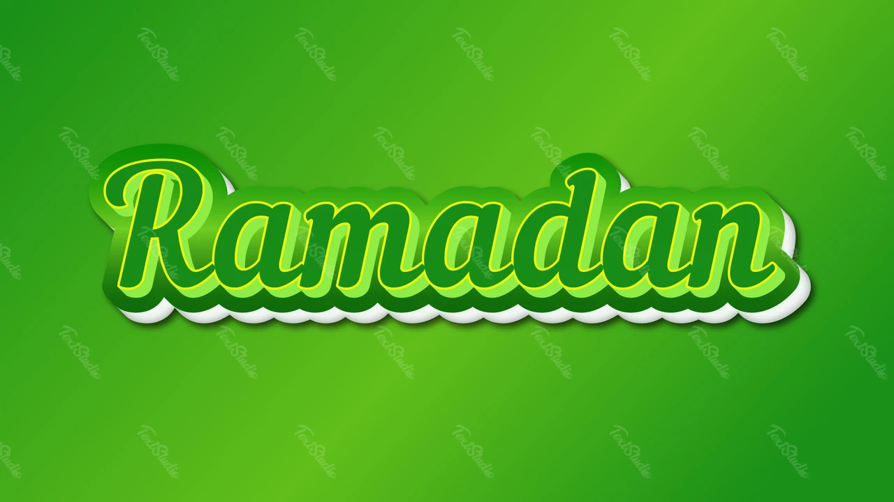 Ramadan 3D Text Effect