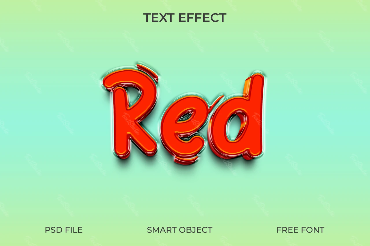 3d teksteffect in cartoonstijl