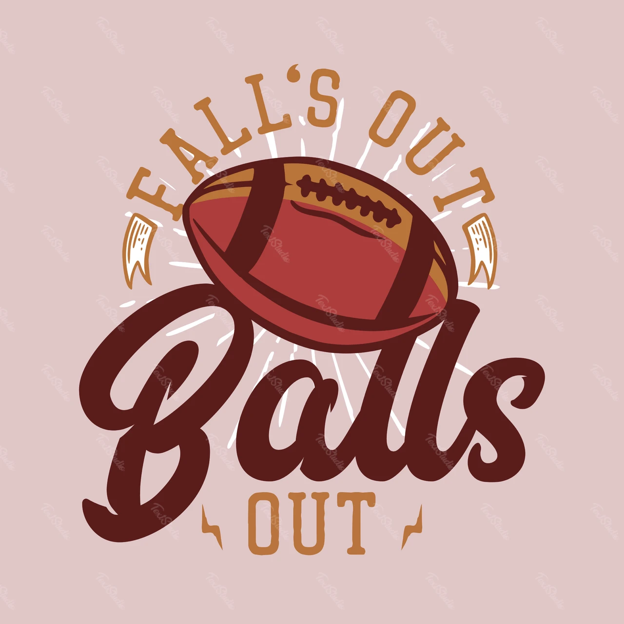 Vintage Sports Logo with Football Element