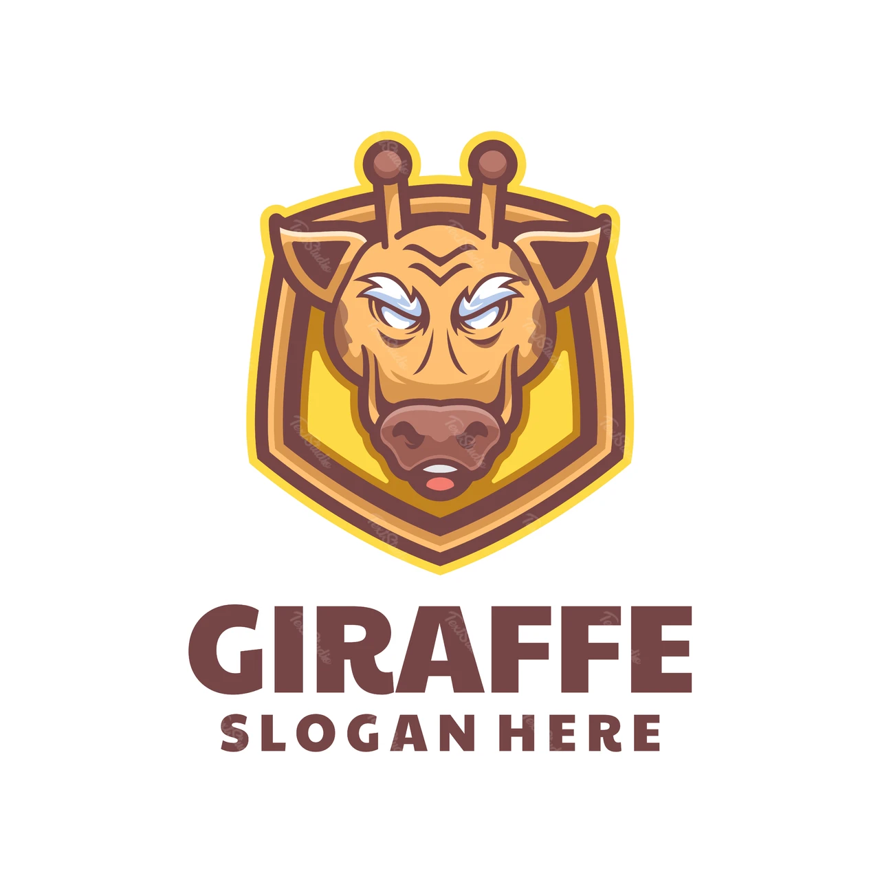 Logo mascotte con giraffa