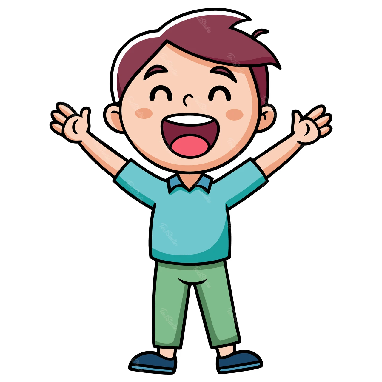 Verspielte Cartoonfigur Illustration