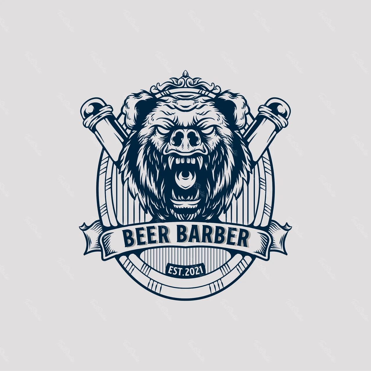 Vintage Emblem for Beer Barber