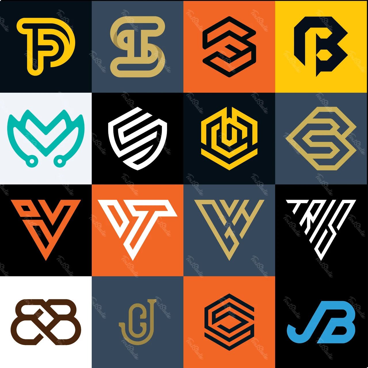 Griglia geometrica per il logo