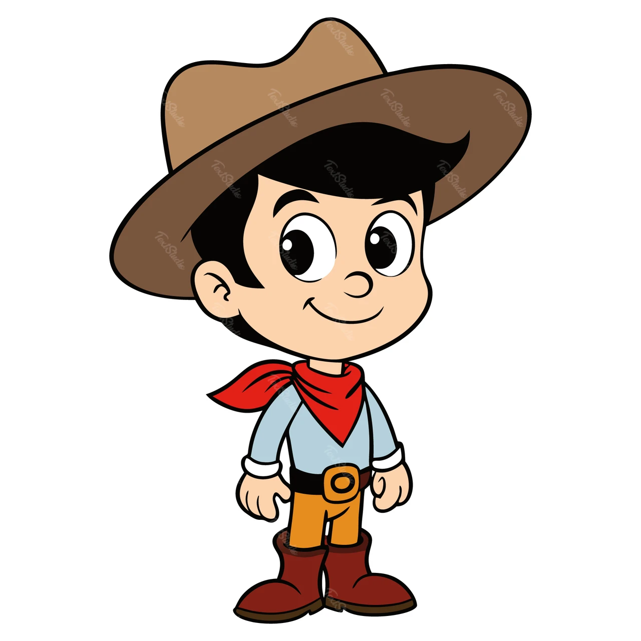 Cartoon Cowboy Character Illustration