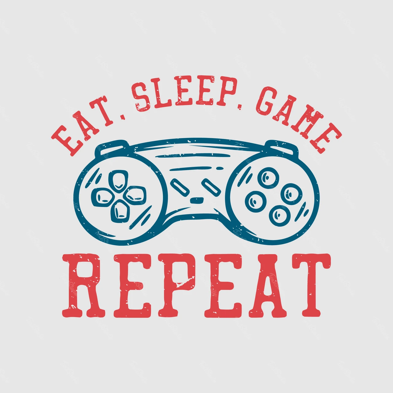 Retro typografie met gamecontroller