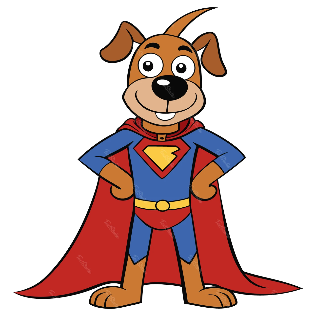 Superhero Dog Cartoon Character