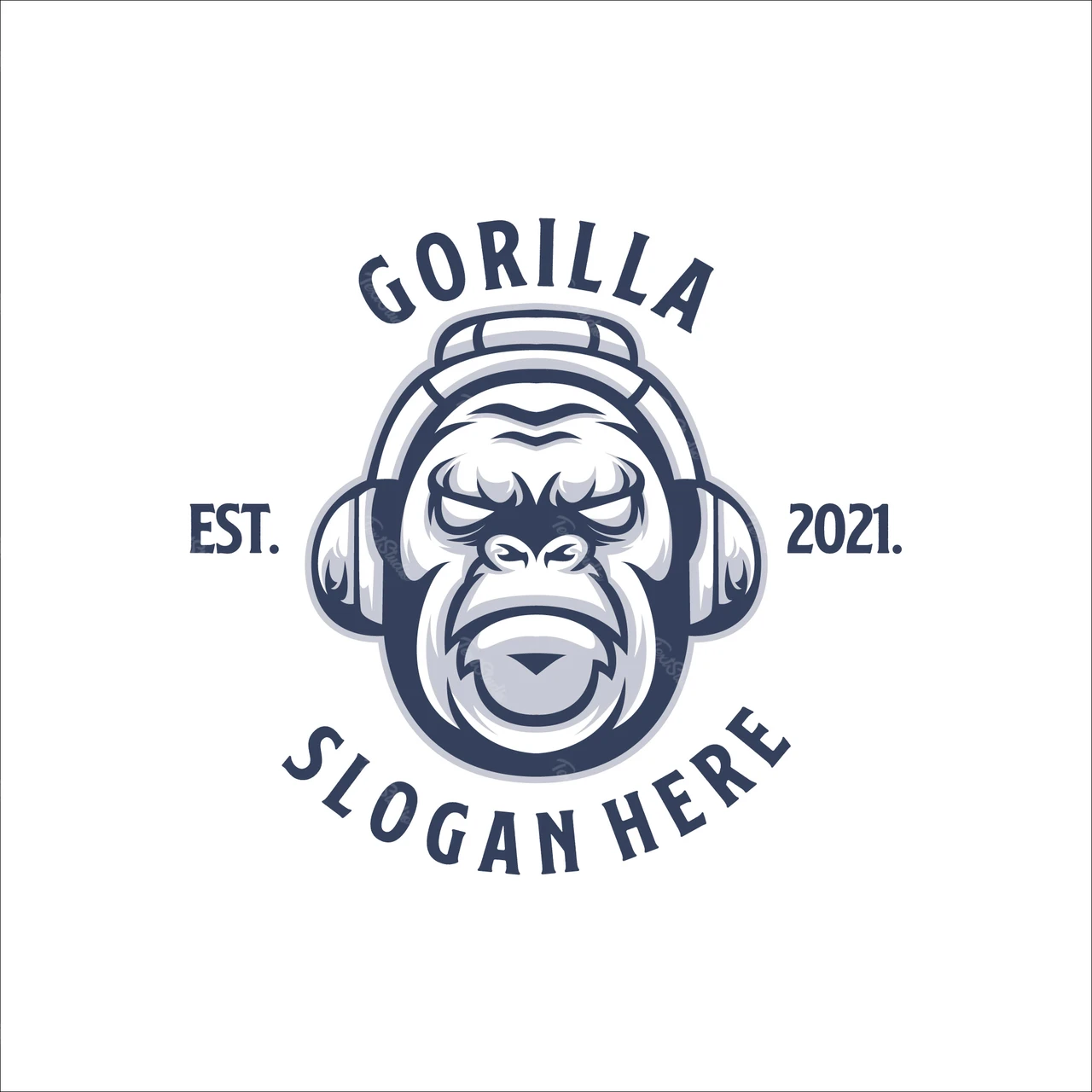 Logo mascotte gorilla vintage