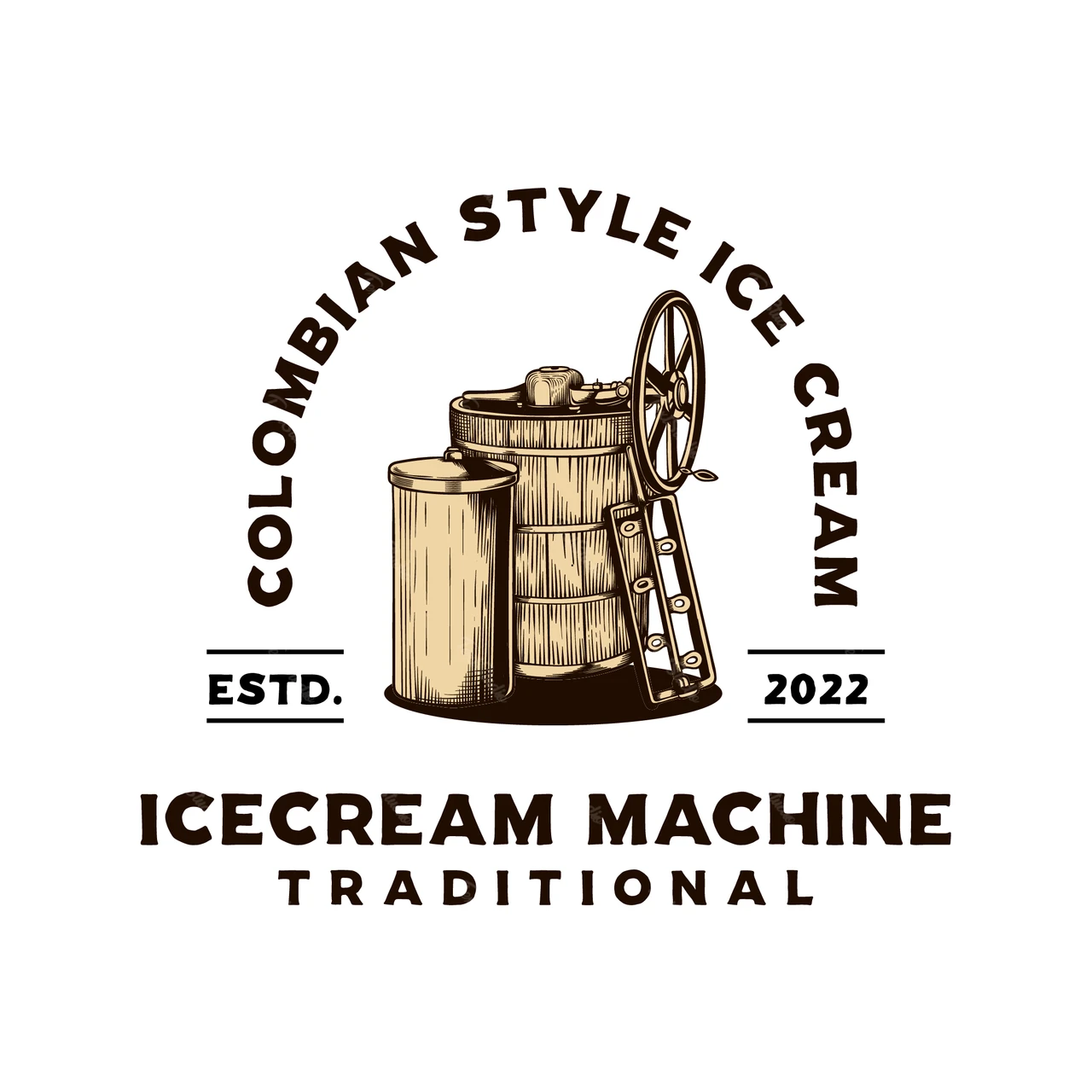 Vintage Traditional Ice Cream Logo