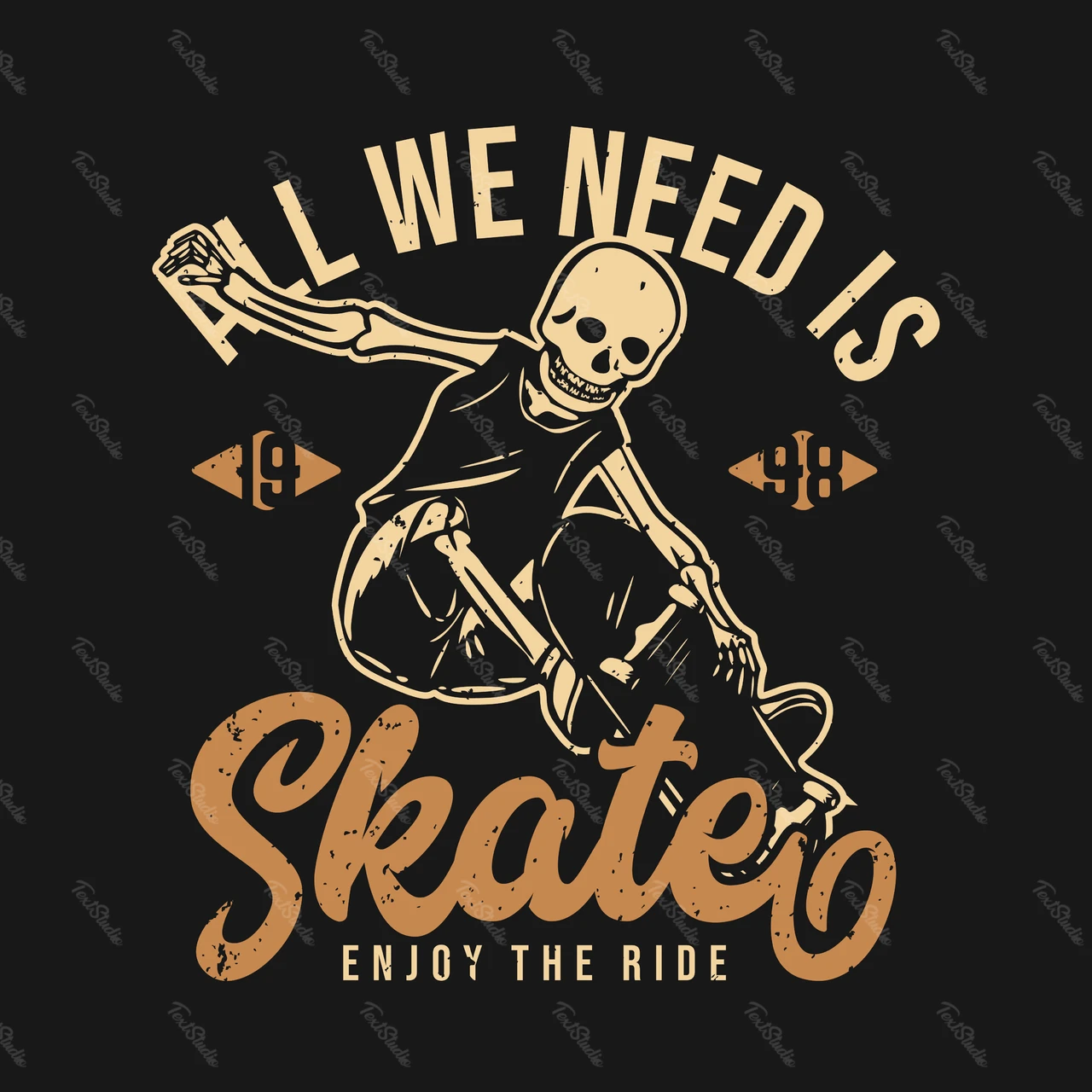 Vintage-Skateboard-Grafikdesign
