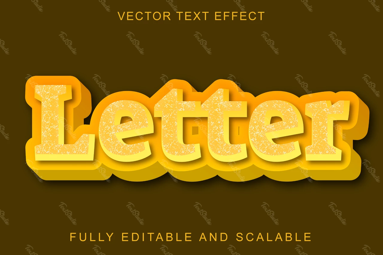 Lettre pailletée dorée avec effet de style