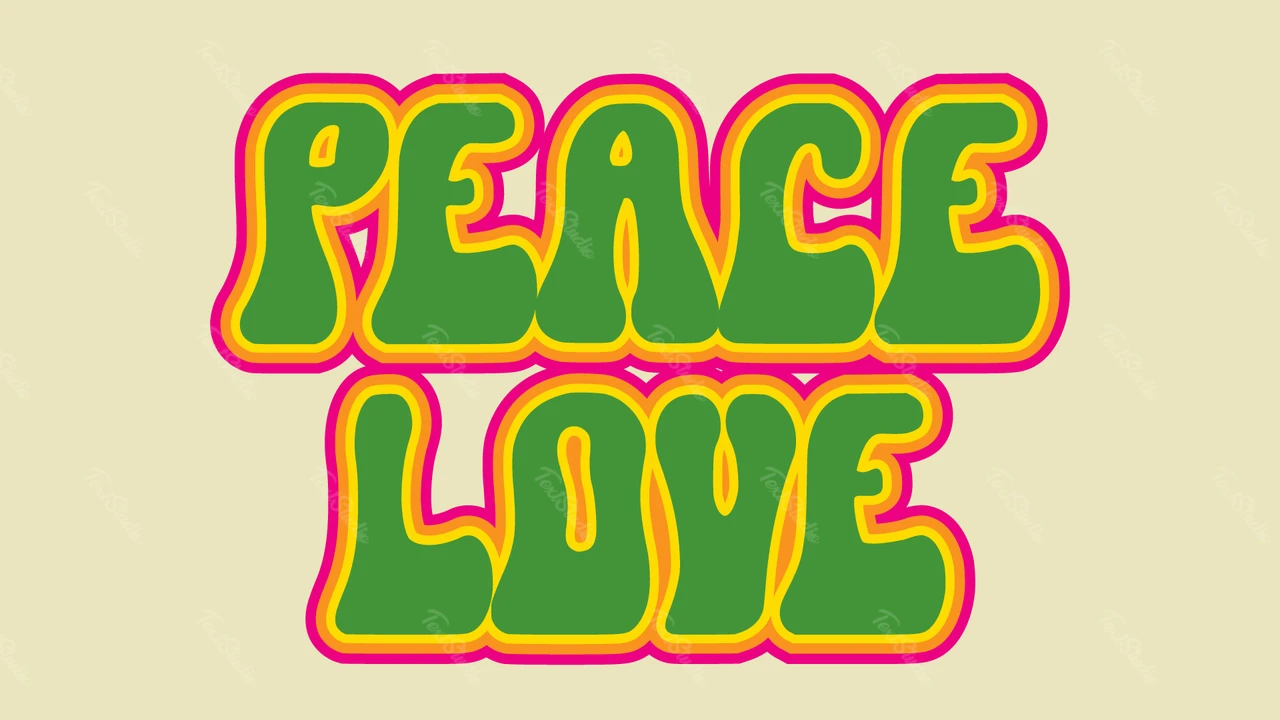 Retro-Stil Frieden Liebe Grafik-Design