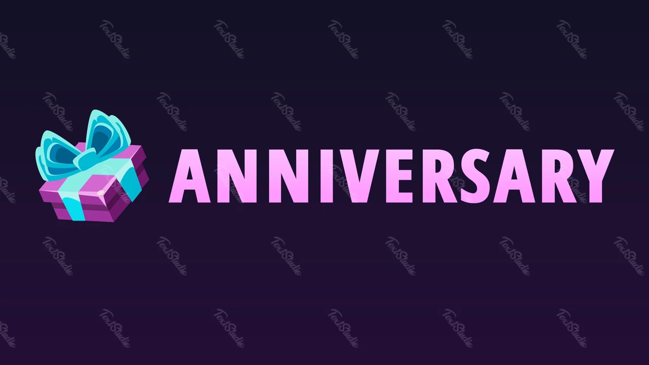 Efeito de texto de aniversário