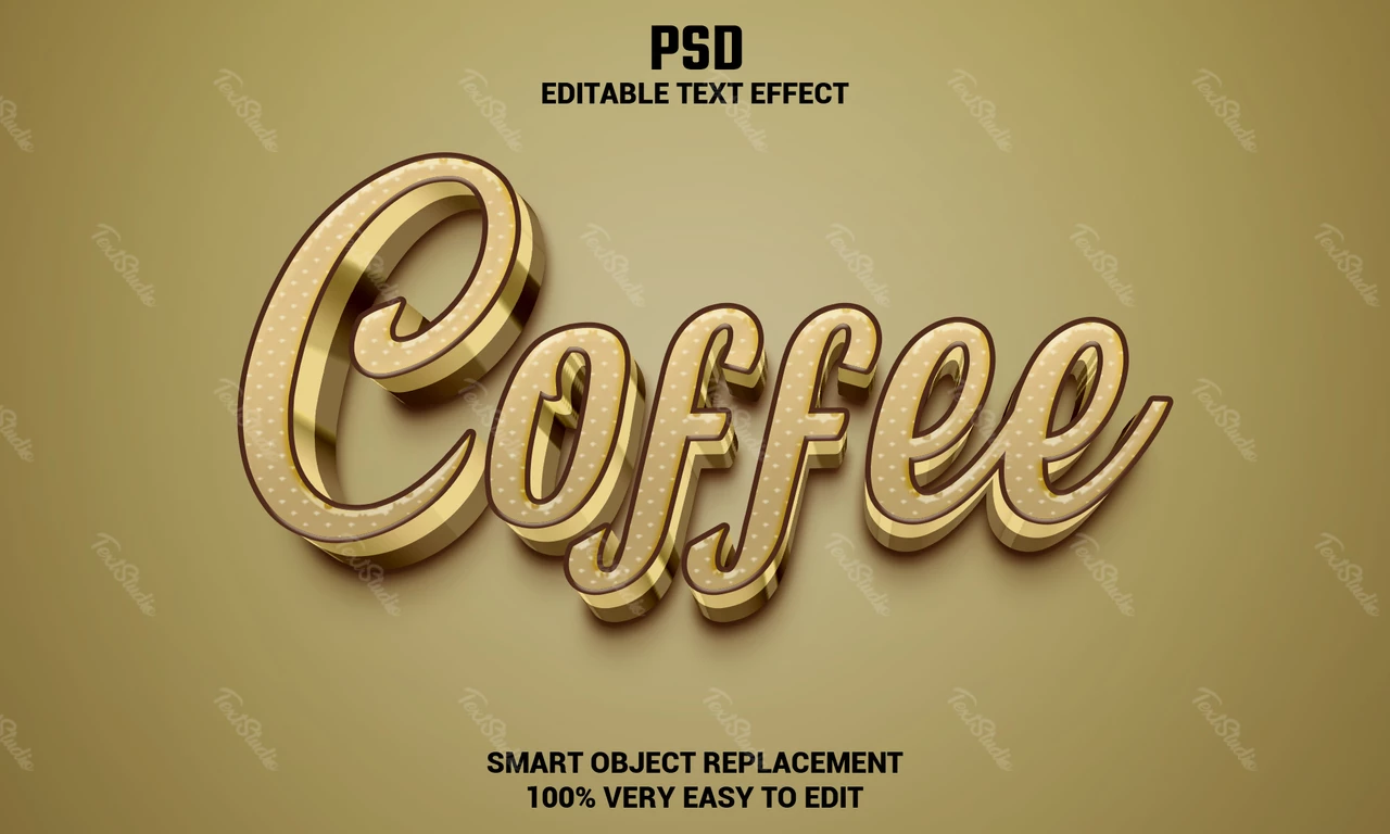 Efeito de texto de café