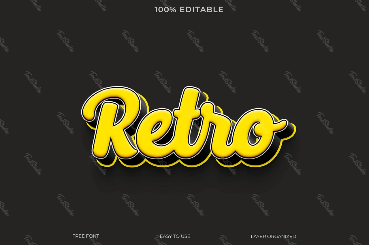 Retro tekststijl effect
