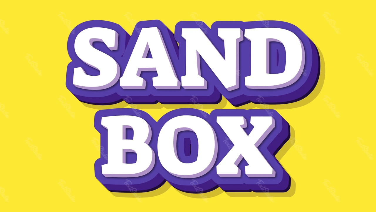 Efecto de texto 3d en relieve en morado y blanco