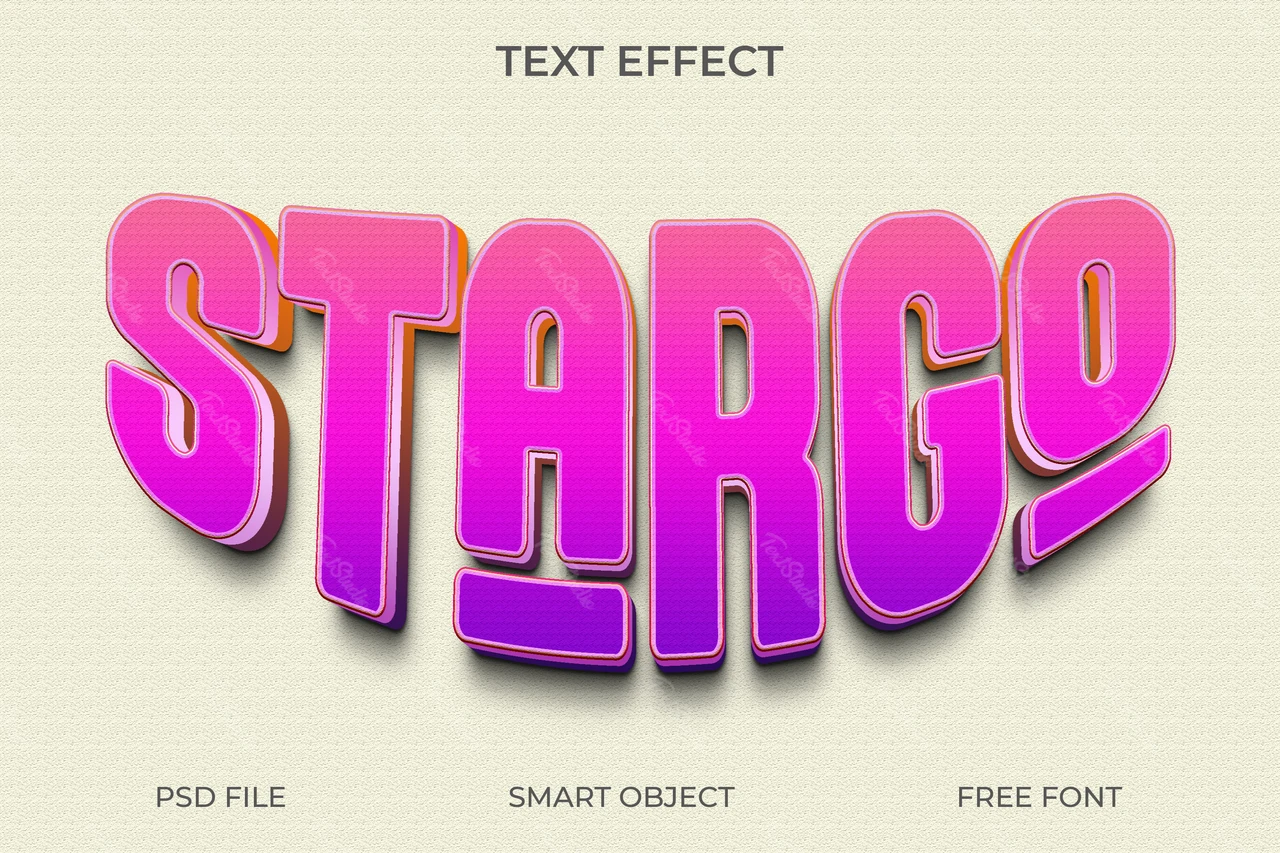 3d retro neon teksteffect