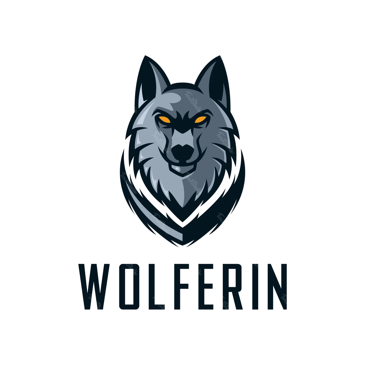 Diseño del logotipo de la mascota del lobo