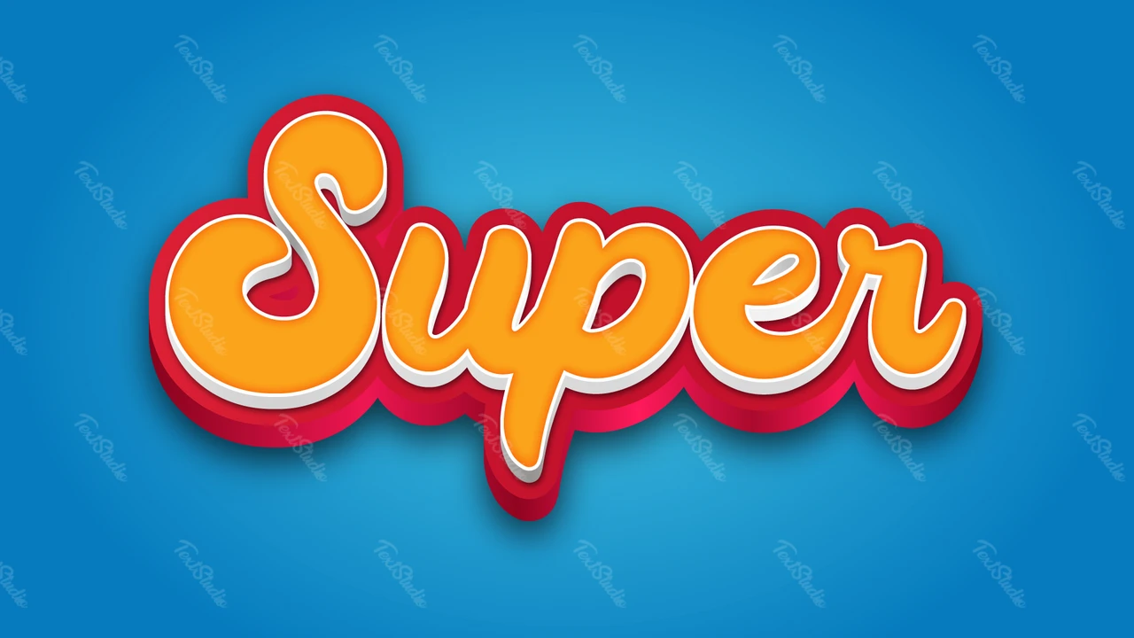 Super effet de texte 3D en ligne