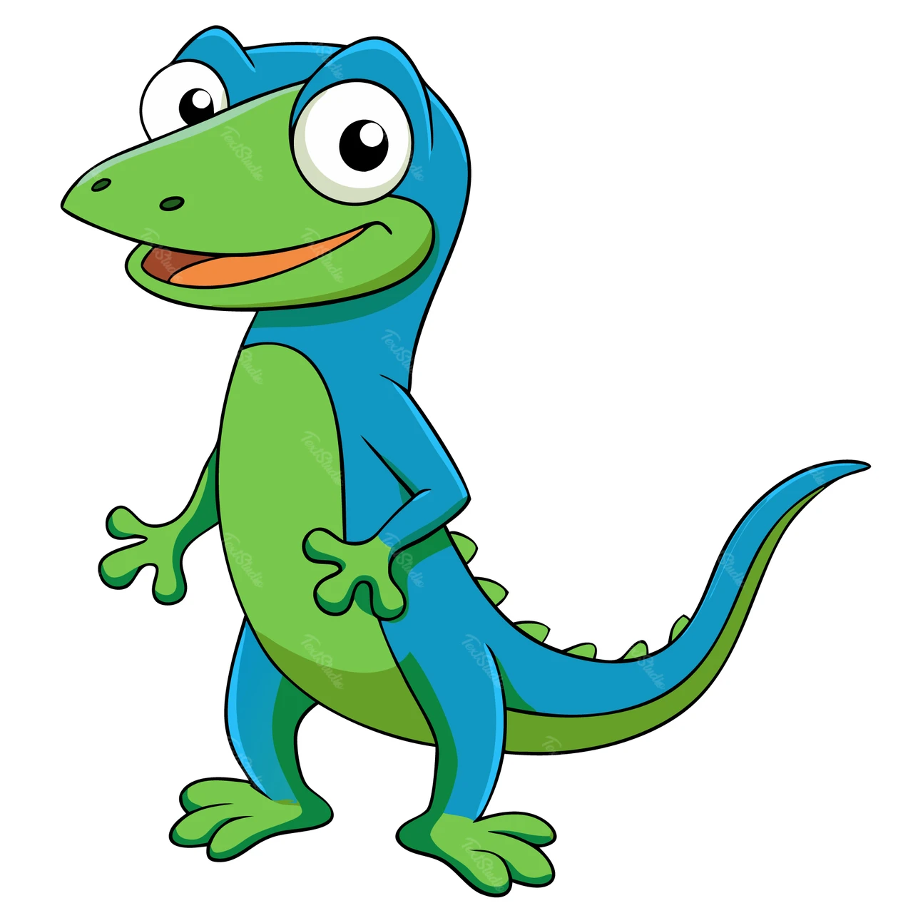 Cartoon Style Lizard Character Illustration