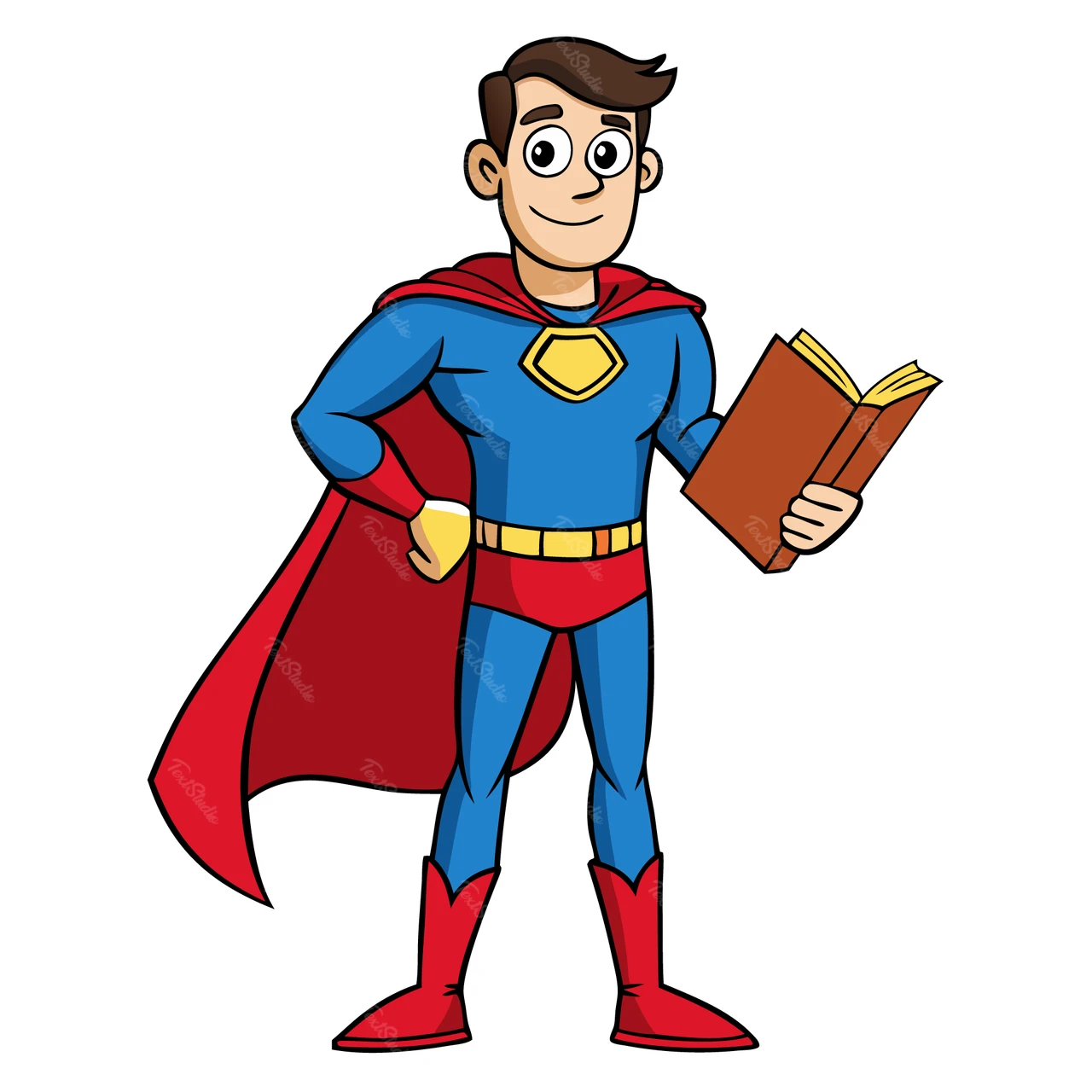 Illustratie van superheldenfiguur