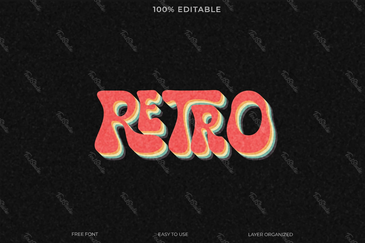Efecto de texto retro