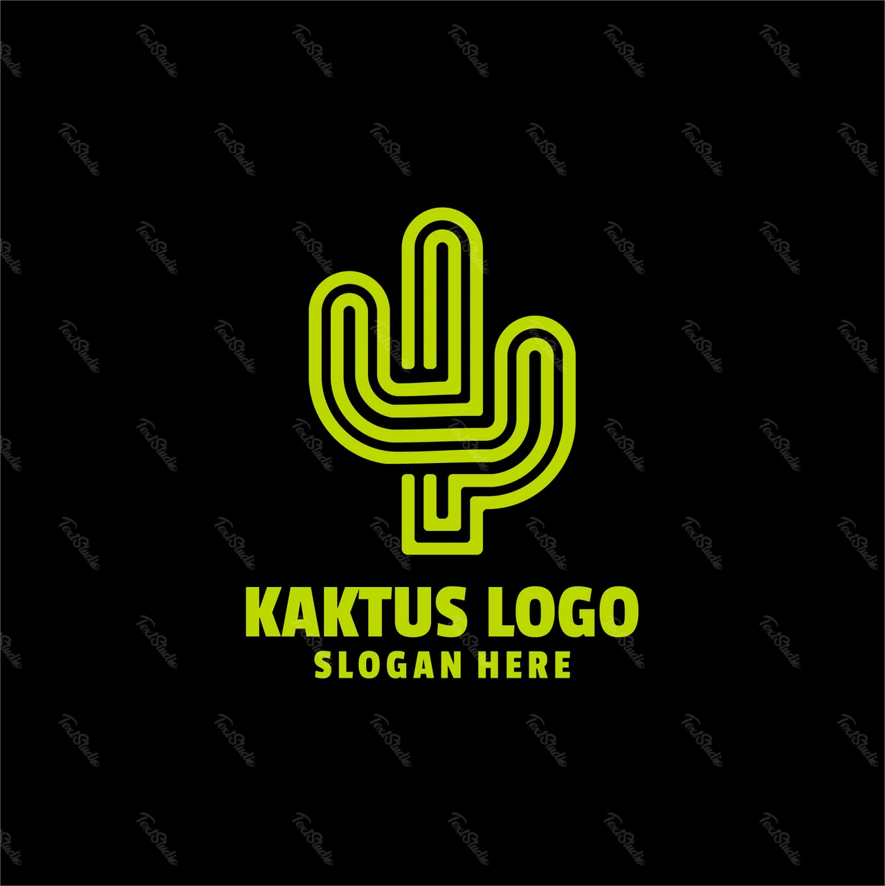 Logo moderne et minimaliste de cactus