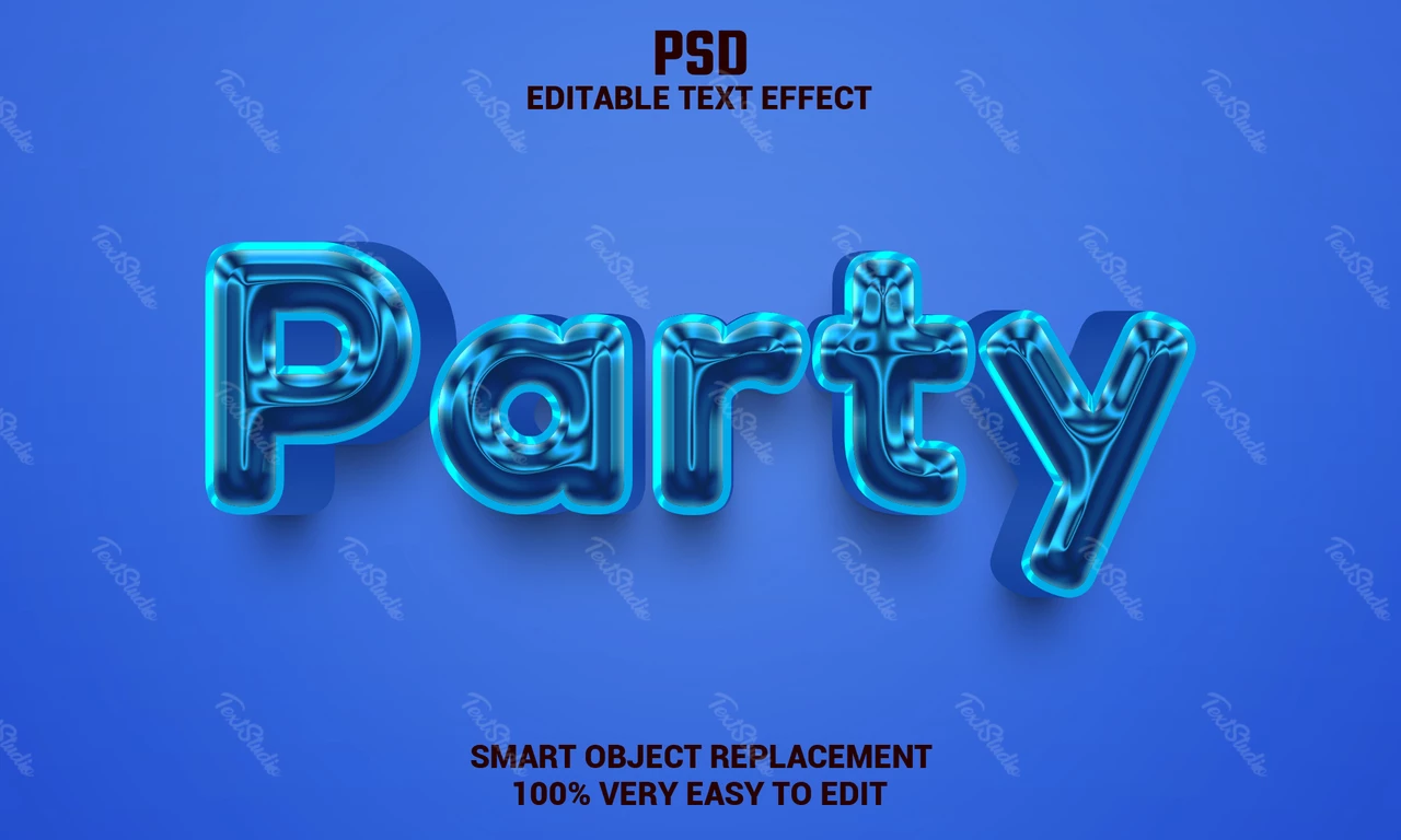 Efeito de texto de festa