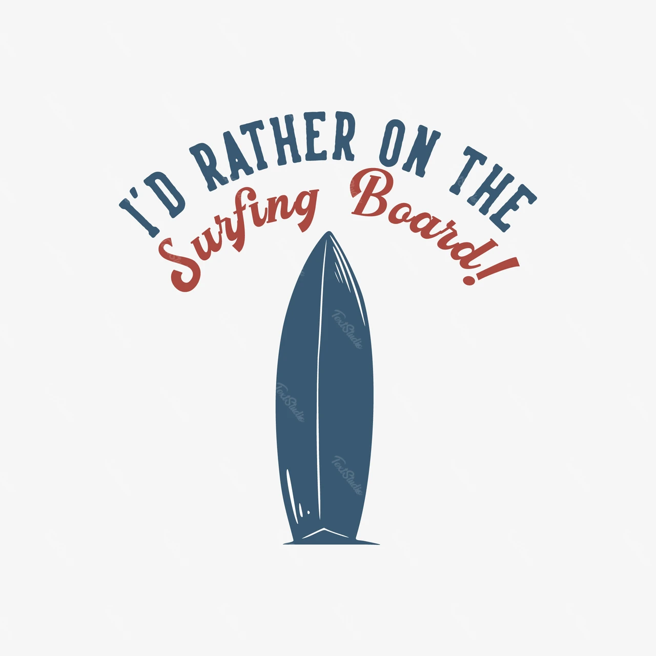 Vintage Surfing Typography Design
