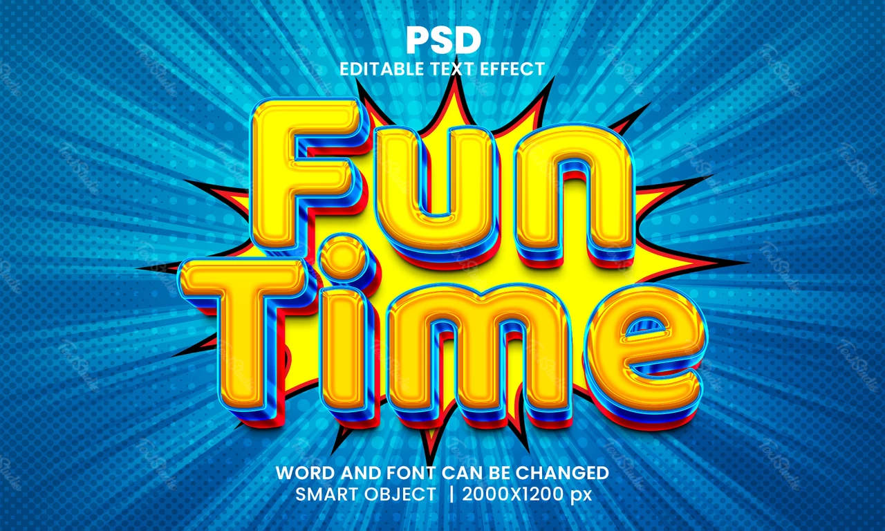 Fun Time 3D Text Effect