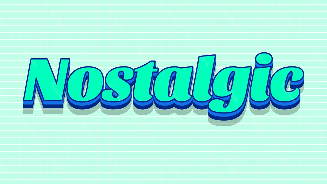 Nostalgischer 90er-Jahre-Texteffekt