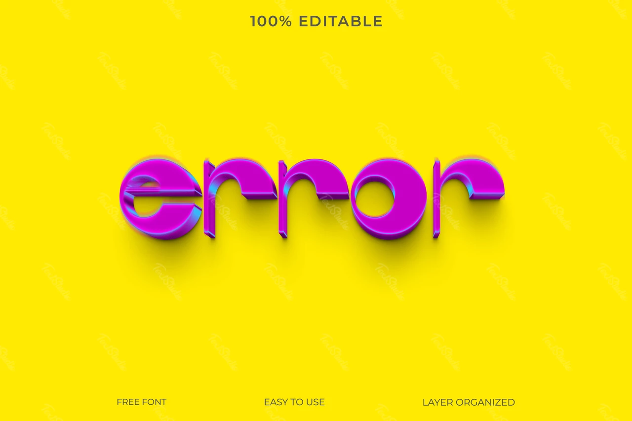 Effetto stile font di errore