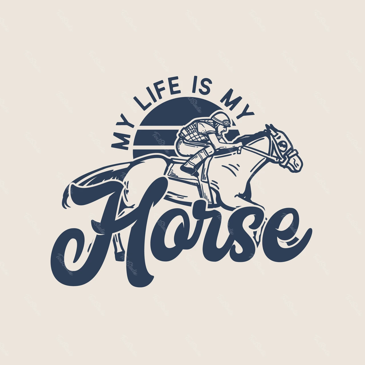 Weinlese-Pferd Illustration Design