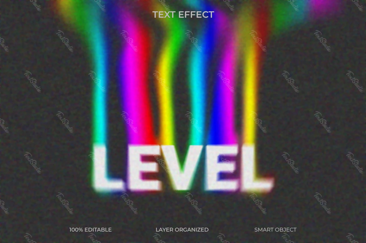 Lettertypestijl teksteffect op niveau