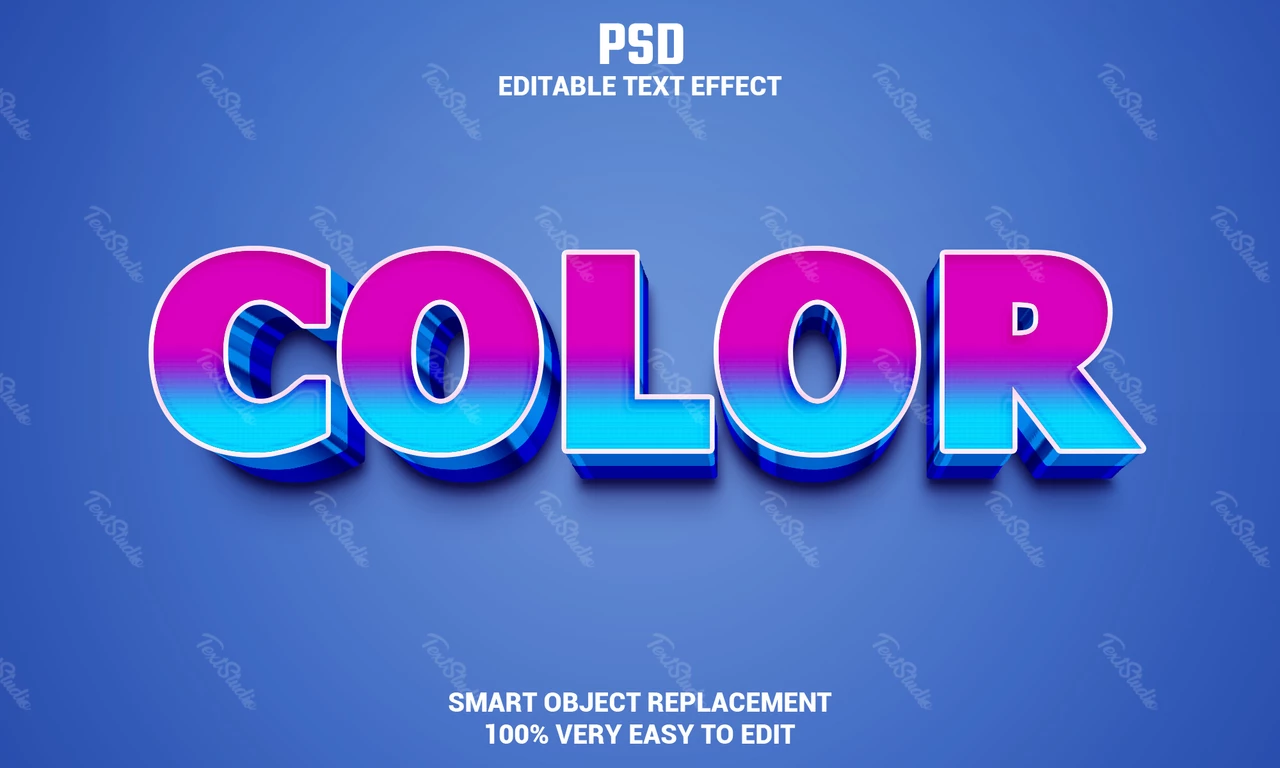 Efecto de texto en color