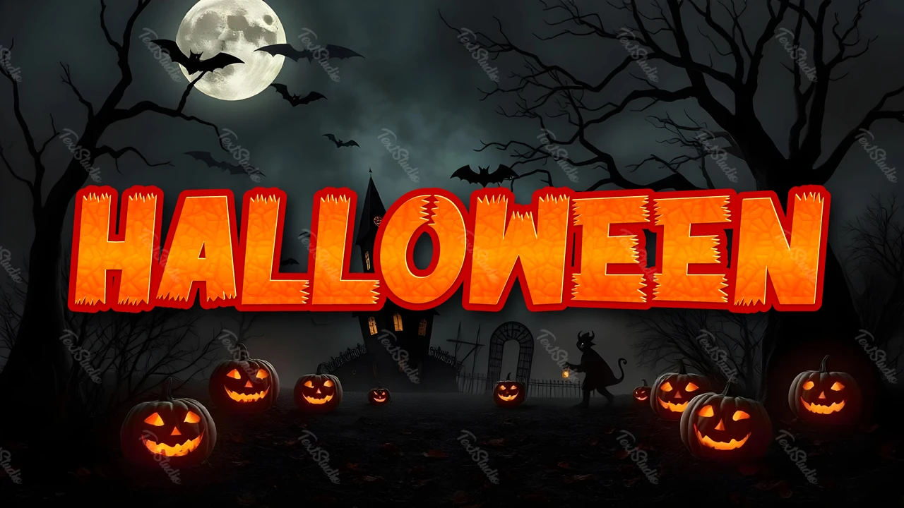 Halloween teksteffect