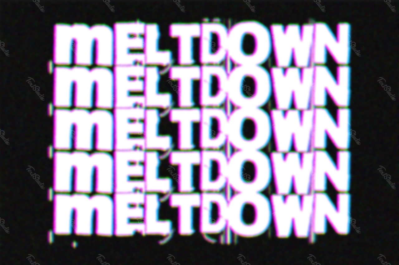 Effetto testo stile font Meltdown