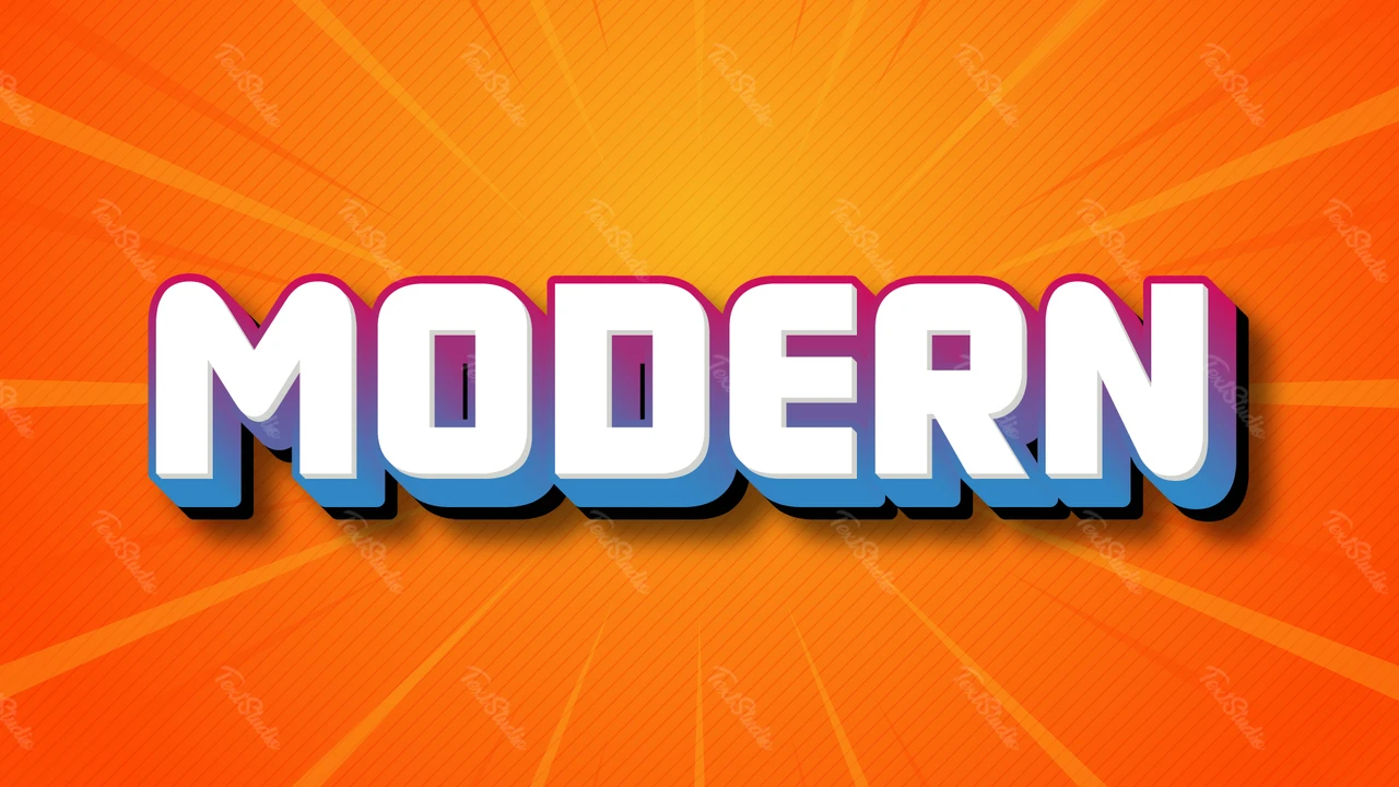 Police moderne 3d