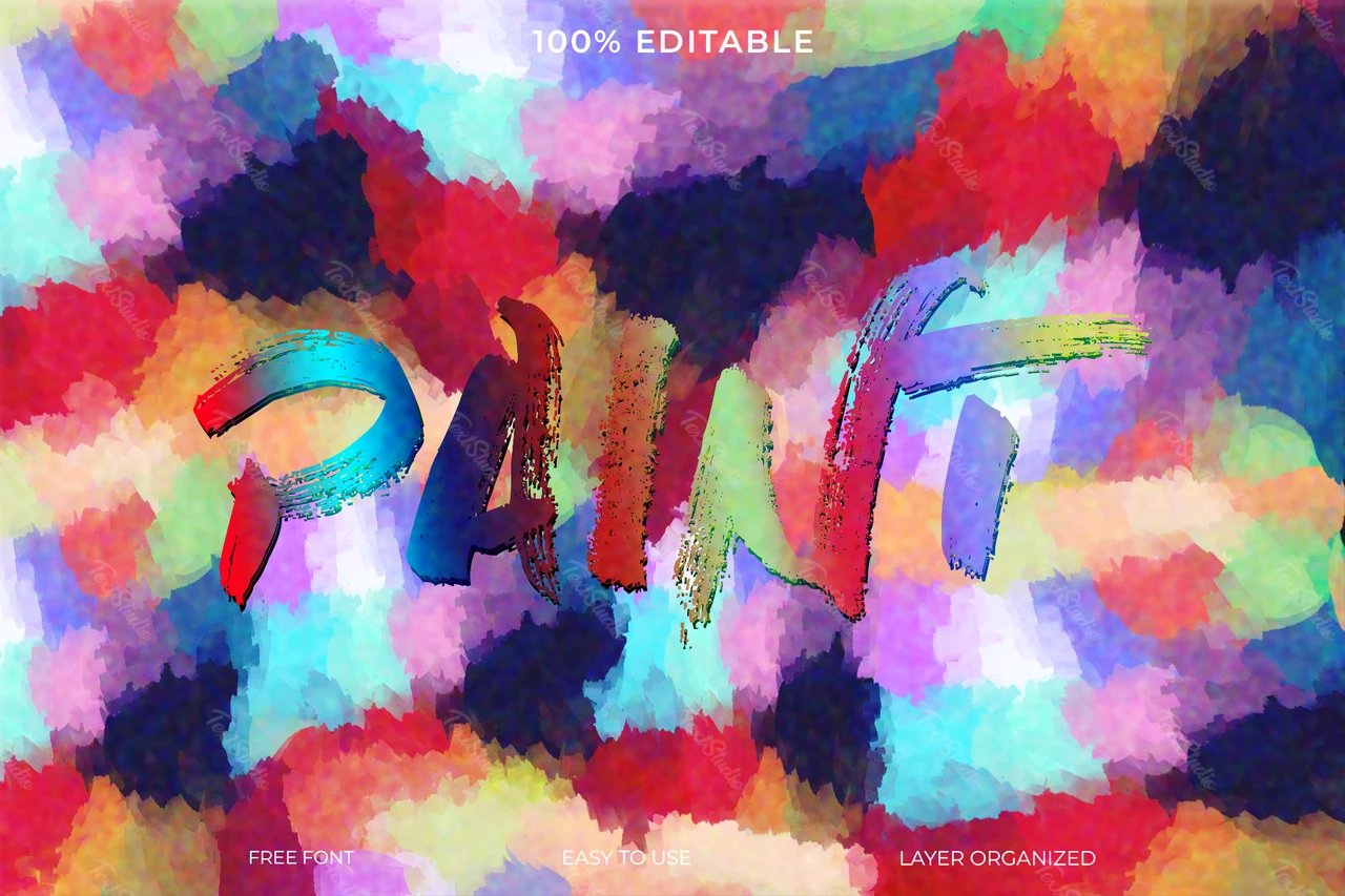 Paint Schriftart Stil Text-Effekt