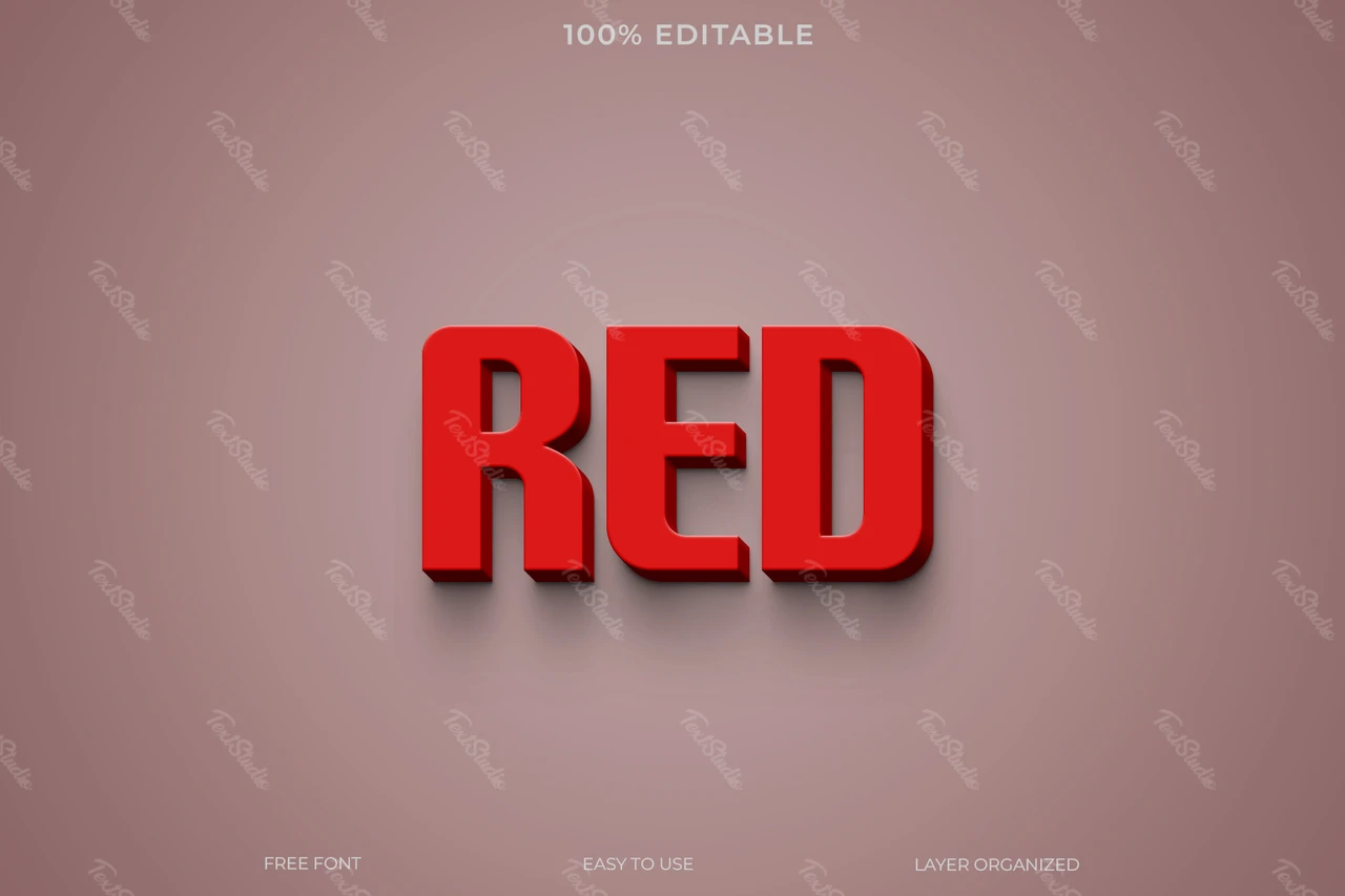 Efecto de estilo de texto rojo