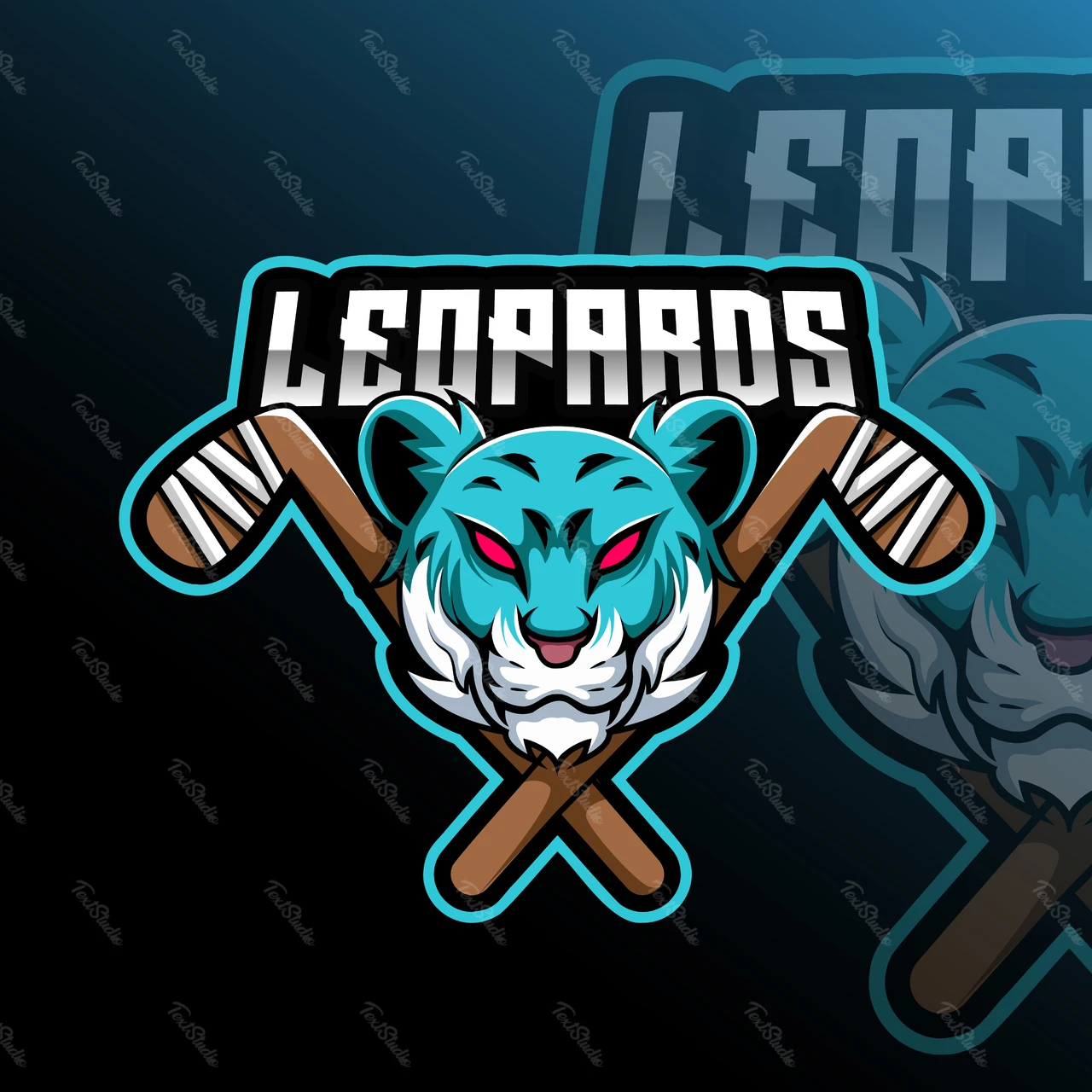 Maskottchen-Logo mit Tier- und Sportelementen