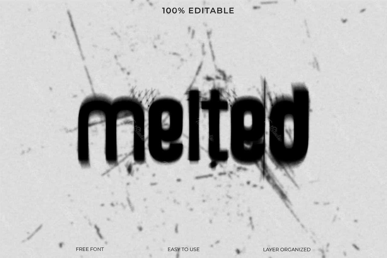 Melted Text Style Effect