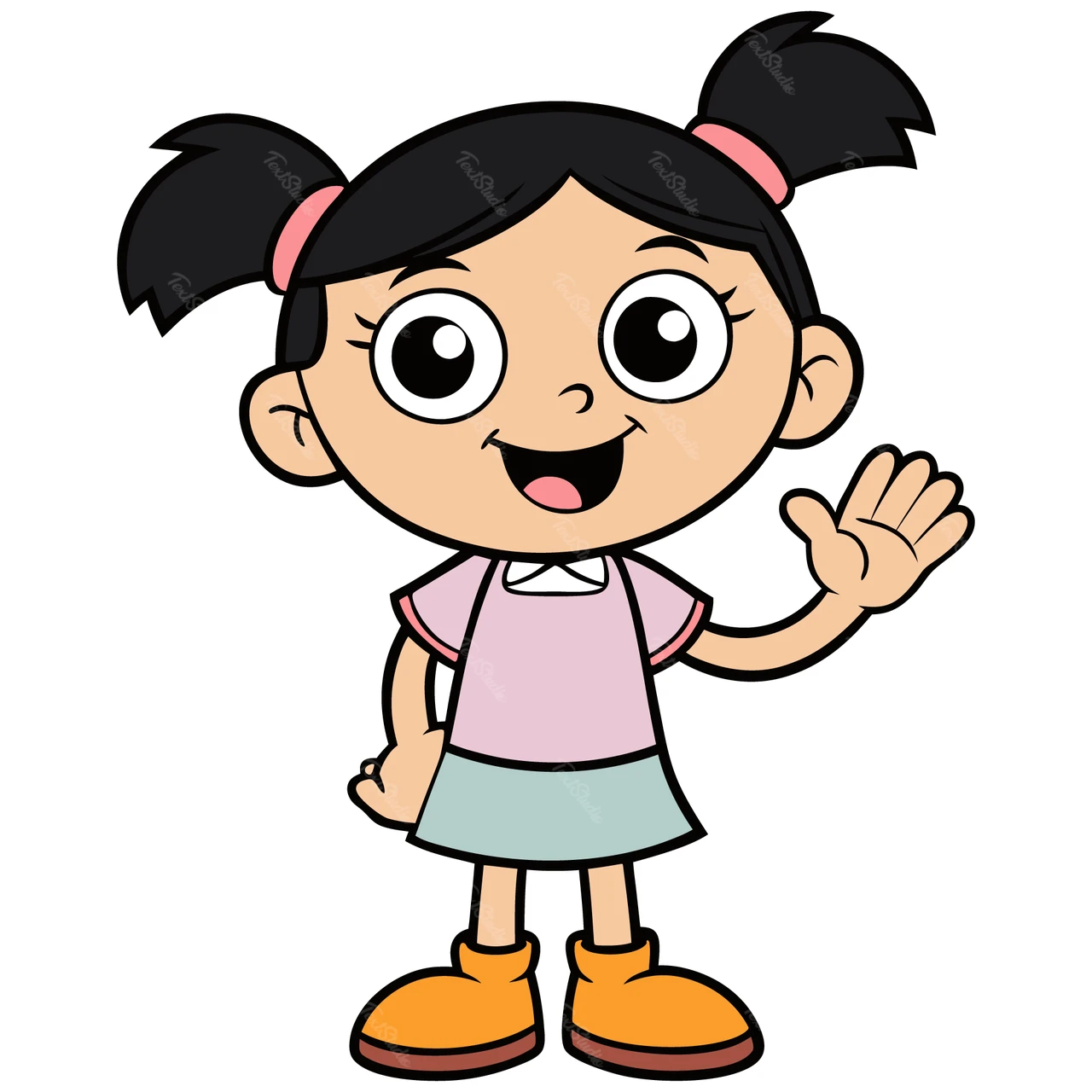 Ilustração de personagem de desenho animado