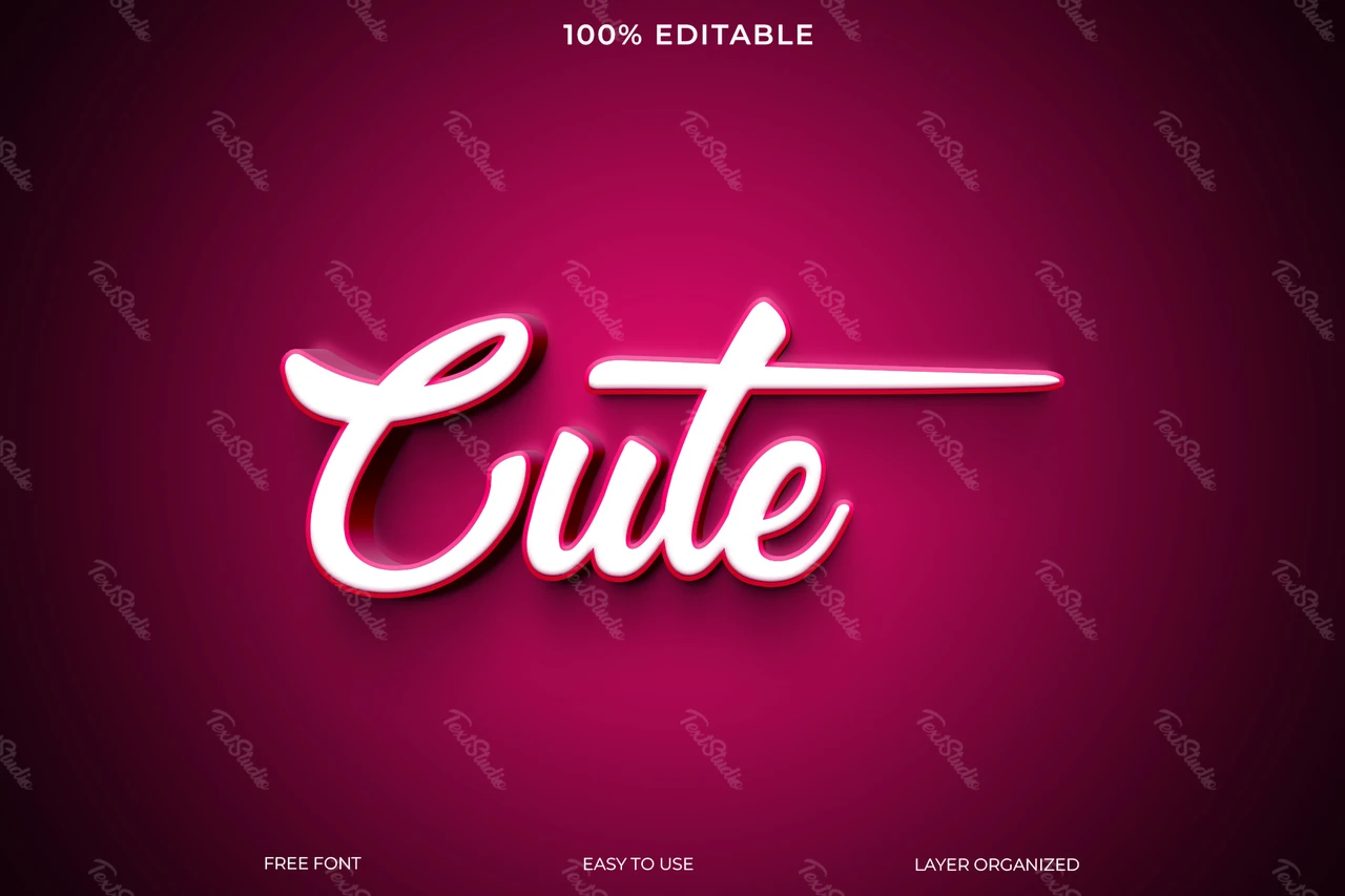 Cute Text Style Effect