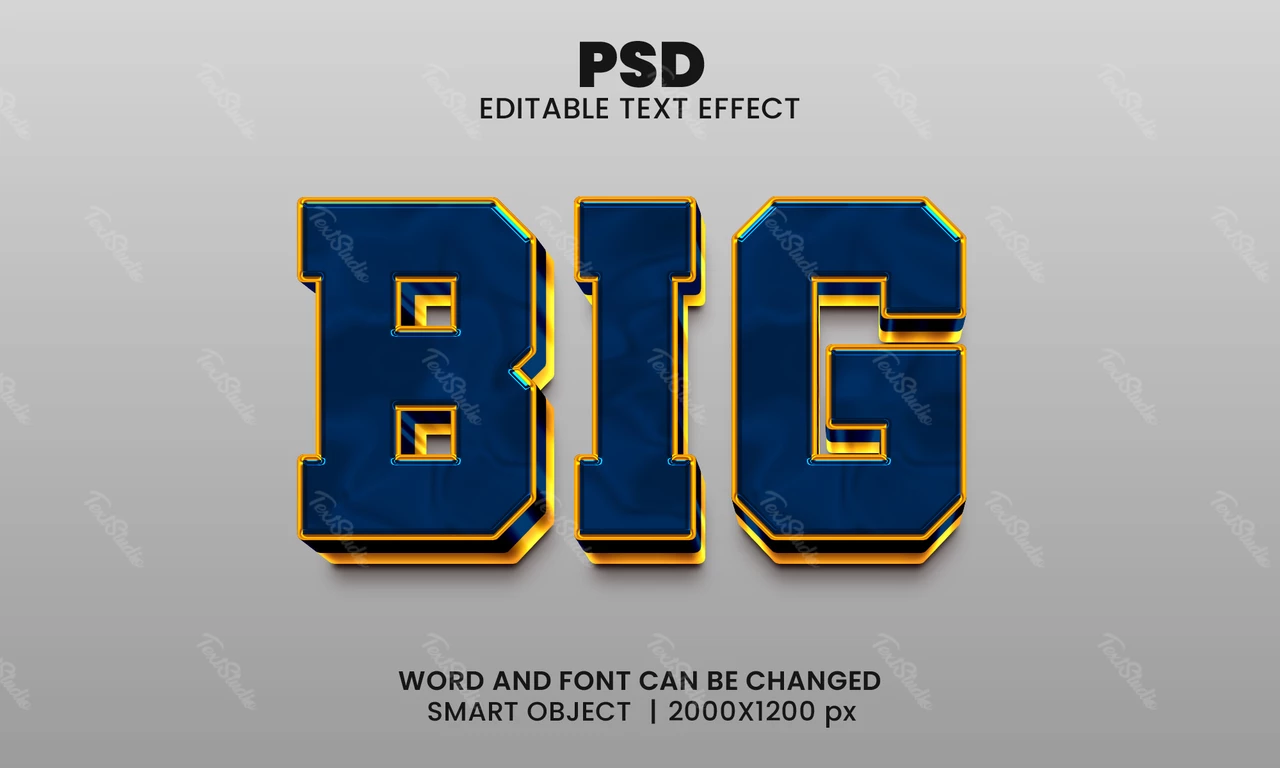 Big Jean College 3D Text Effect