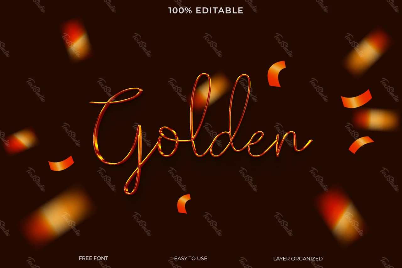 Golden Text Style Effect