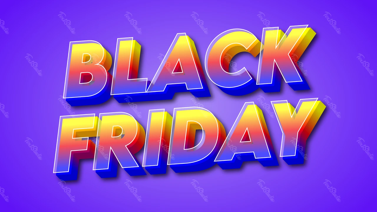 Black friday moderno efecto de texto