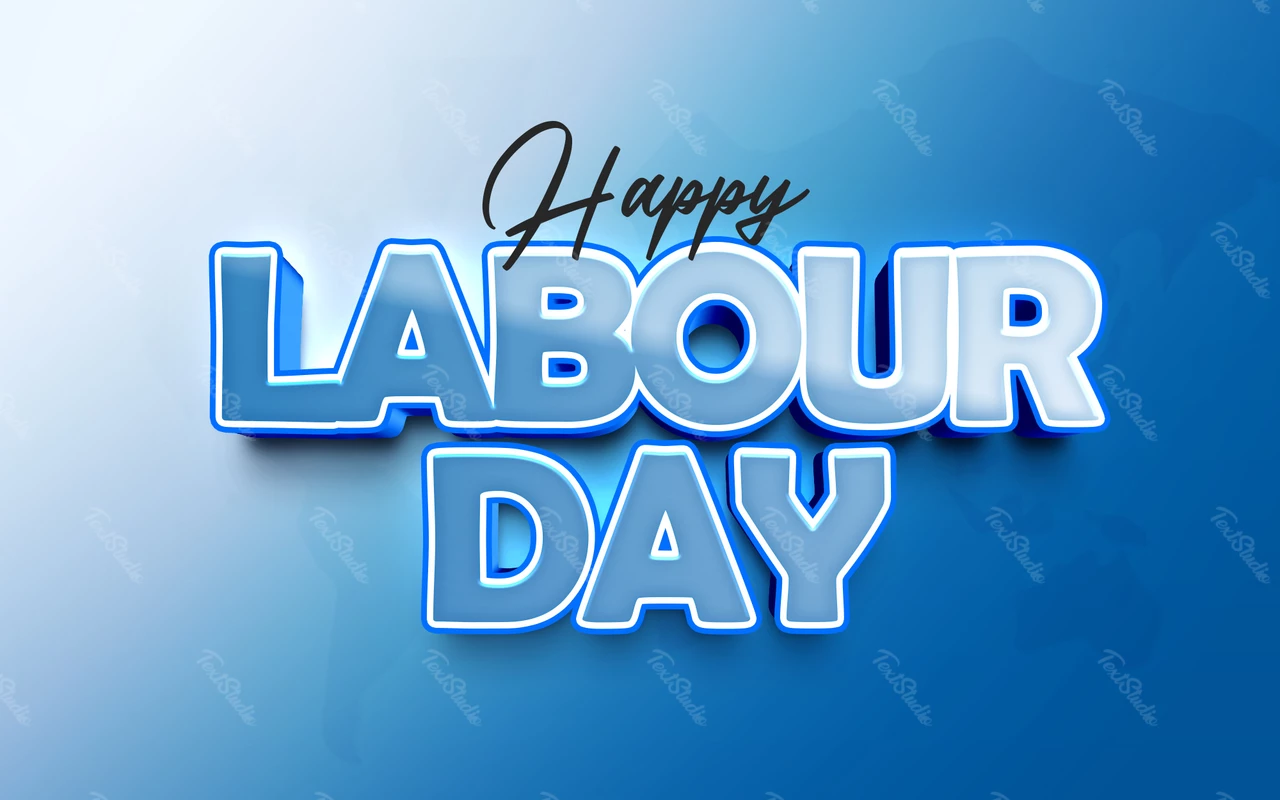 Happy Labor Day-tekststijleffect